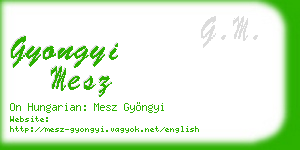 gyongyi mesz business card