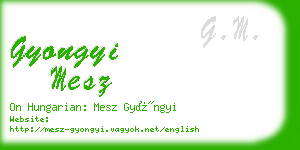 gyongyi mesz business card